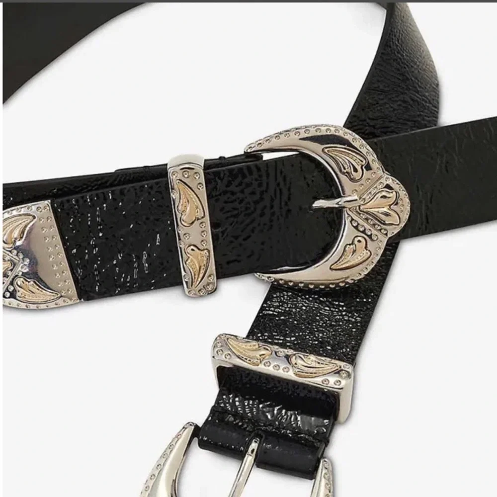 MAJE
NWOT- Western Double Buckle Leather Belt Sz 2 - Picture 2 of 3